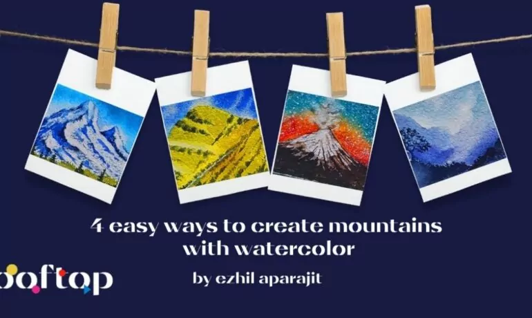 Watercolour mountains
