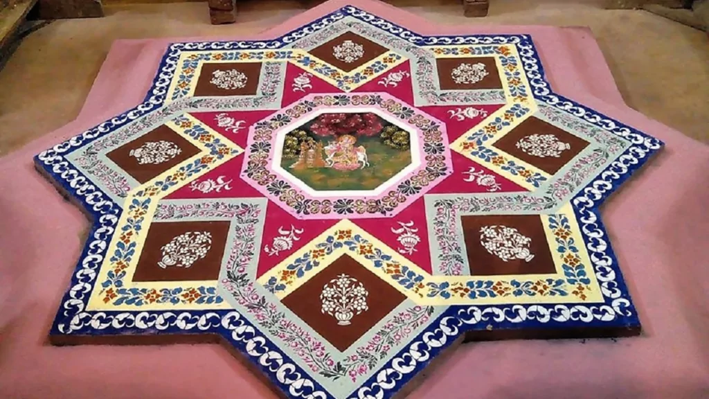 Sanjhi Indian floor art