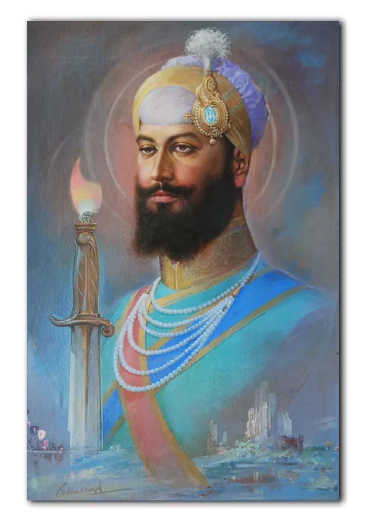 Guru Hargobind Sahib Ji Sikh Art by Sobha Singh